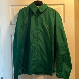 Lacoste green wind breaker jacket for men